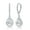 Rhodium Plated-Pear, variant on Bridal Halo Designed Pear-Shape/Oval Cubic Zirconia Silver/14k Gold Plated Sterling Silver Engagement Dangling Earrings Jewelry for Bride, Bridesmaid, Women, and Teens