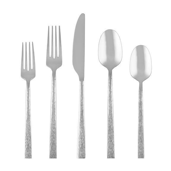Cambridge Inspire Hammered 20-Piece Stainless Steel Flatware Set (Service for 4)