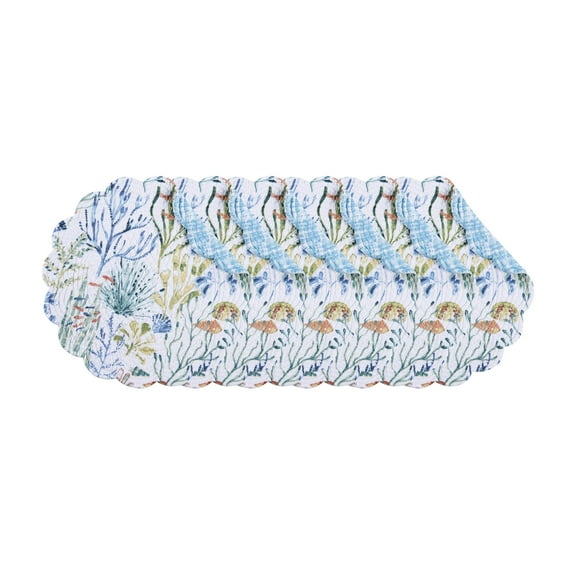 Coralie Sound Round Placemats, Set of 6, 17"
