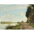 thumbnail image 2 of Monet, Claude 32x25 Black Ornate Wood Framed with Double Matting Museum Art Print Titled - Argenteuil, 2 of 4