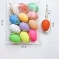 thumbnail image 5 of Sylvtty 12/24Pcs Easter Egg Decorations Colorful Plastic Eggs Tree Hanging Ornament Kids DIY Craft Toys for Easter Party Home Decor, 5 of 7