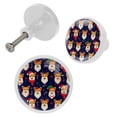thumbnail image 2 of 4 Pcs Christmas Knobs for Kitchen Cabinet Cupboard Dresser Bookcase Drawer Pulls Handles Round Home Decor, 2 of 5