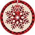 thumbnail image 1 of Fangsheng Burlap Christmas Tree Skirt Rustic Farmhouse Xmas Holiday Decorations, 30", 1 of 7