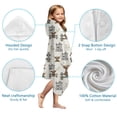thumbnail image 7 of Beige Highland Cow Fence Daisy Pattern Hooded Bath Towel，50"x30" for Ages 3 To 12 Kids, Quick Dry Lightweight Soft Microfiber Hood Beach Towel Cover Up for Kids, 7 of 7