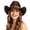 1-Coffee757, variant on XIAOCHA Womens Leather Western Cowboy Hat Solid Buckle Closure Holiday Cowgirlhat,Black