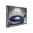 thumbnail image 4 of Stupell Industries Vintage Record Turntable Novelty Photography Gray Floater Framed Canvas Art Print Wall Art, 21 x 17, 4 of 10
