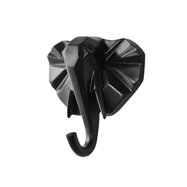 Xingzhi Animal Shape Hanger Solid Color Cute Cartoon Decorative Punch-free Self-adhesive Key Coat Jacket Door Back Hook Rack Black Type 2