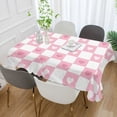 thumbnail image 2 of Yayeee Tablecloths 60" x 90" Rectangle Wrinkle Resistant Party Table Cover, Pink Checkered Heart, 2 of 8