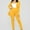 Yellow, variant on YWDJ Two Piece Outfits for Women Dressy Plus Size Business Attire 2 Piece Outfits Long Sleeve Coats Tops Solid Long Pants SetsBlueS