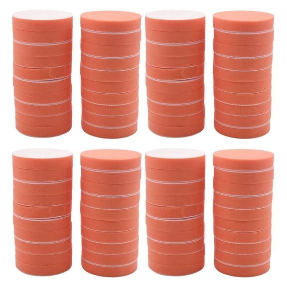 80Pcs 125mm Gross Polishing Buffing Pads 5 Inch Flat Sponge Car Polisher Clean Waxing Auto Paint Maintenance Care,80pc X flat Polishing buffing Sponge,orange