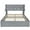Light Gray, variant on PAPROOS Full Size Bed Frame with USB Charging Station, Upholstered Platform Bed Frame with Gas Lift Storage Bed, Wingback Storage Headboard, No Box Spring Needed, Light Gray