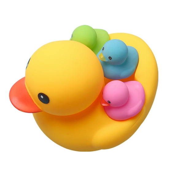 Colorful Rubber Duck Family Squeak Ducks Baby Shower Toy Jeep Ducks for Toddlers Boys Girls