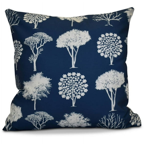 Simply Daisy Field of Trees Floral Print Outdoor Pillow