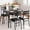 black, variant on 5 Piece Dining Table Set for 4,Modern Dining Room Table Set, Dinner Table Set for 4, Dinette Set Furniture for Small Space, Apartment,Home,Office,White&Grey