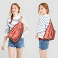 thumbnail image 3 of Watercolor Flower Sling Bag - Soft Botanical Garden Print, Multi-Functional Shoulder Pack, 3 of 4