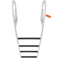 thumbnail image 1 of KFFKFF Dock Ladder Flip-Up 4 Steps, 350 lbs Load Capacity, Aluminum Alloy Pontoon Boat Ladder with Nonslip Mat, Swimming Ladder, 1 of 9