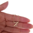 thumbnail image 3 of Z Initial Monogram Necklace 18k Gold Plated Stainless Steel Girls Jewelry, 3 of 3
