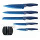 thumbnail image 1 of Juego De Cuchillos De Cocina Multifuncional,acero Inoxidable Azul Malubero Malu1315, 1 of 3