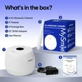 thumbnail image 2 of MySmile Limpiador Ultrasónico Portátil 45kHz,, Cápsula Dental para Retenedores, Dentaduras, Alineadores, Aparatos, Protectores y Joyas, Blanco, 2 of 11