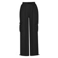 thumbnail image 5 of XuJwPNcy Sweatpants for Women V Waisted Wide Leg Lounge Cargo Pants with Pockets Casual Comfy Athletic Pants, 5 of 7