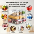 thumbnail image 5 of Fridge Organizers and Storage, Refrigerator Organizer with Lids, Clear Organization Bins Plastic Storage Containers for Kitchen Food Drinks Fruits, 10 Pcs, 5 of 9