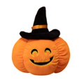 thumbnail image 2 of Euahivb Halloween Pumpkin Decorative Pillow 13.8 x 13.8 Inch Plush Stuffed Toy with Black Wizard Hat for Kids Room Living Room Couch Spooky Holiday Decor, 2 of 7