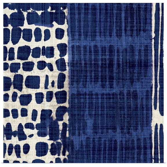 Great BIG Canvas | Rolled Poster Print entitled Indigo Batik I