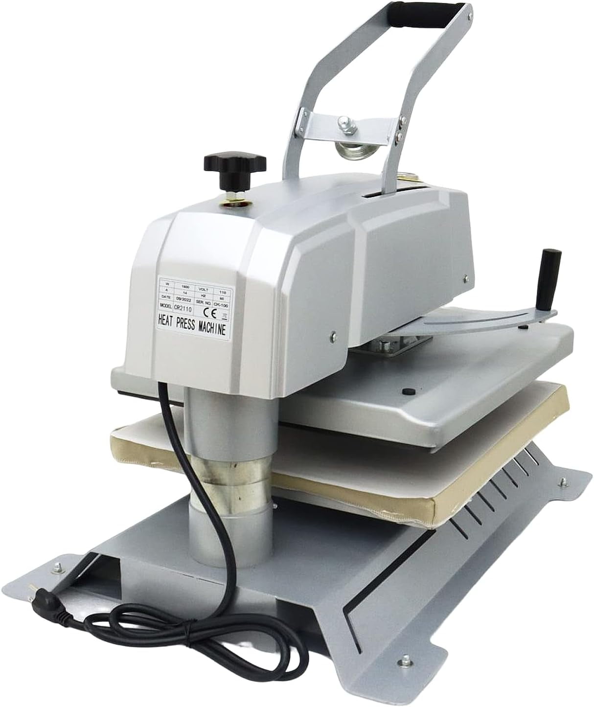 PreAsion Magnetic Semi-Auto Heat Press Machine with LCD Screen T-Shirt Printing 16x20in Pressure Setting 110V