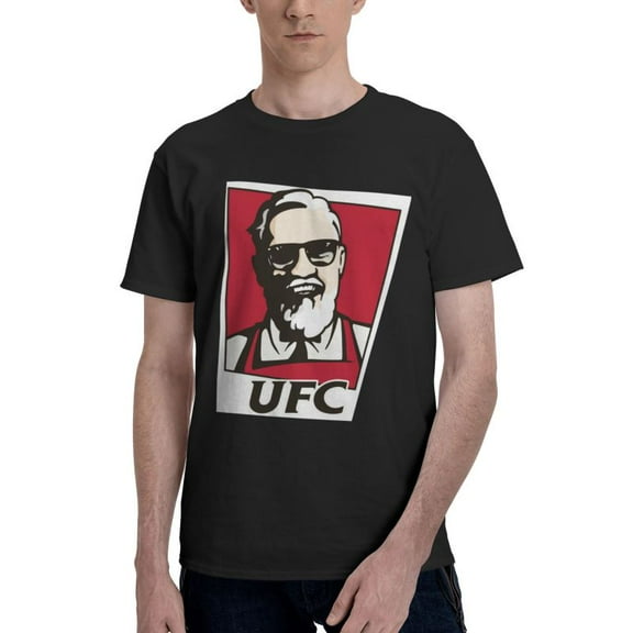 Kfc Logo Men'S Basic Short Sleeve T-Shirt Fashionable Black Small