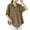 Khaki-white linen tee shirt women, variant on Dazajoo Womens Cotton Linen V Neck Tops Vintage Embroidered Button T Shirt Summer Beach Casual Loose Short Sleeve Blouse,Khaki,XL