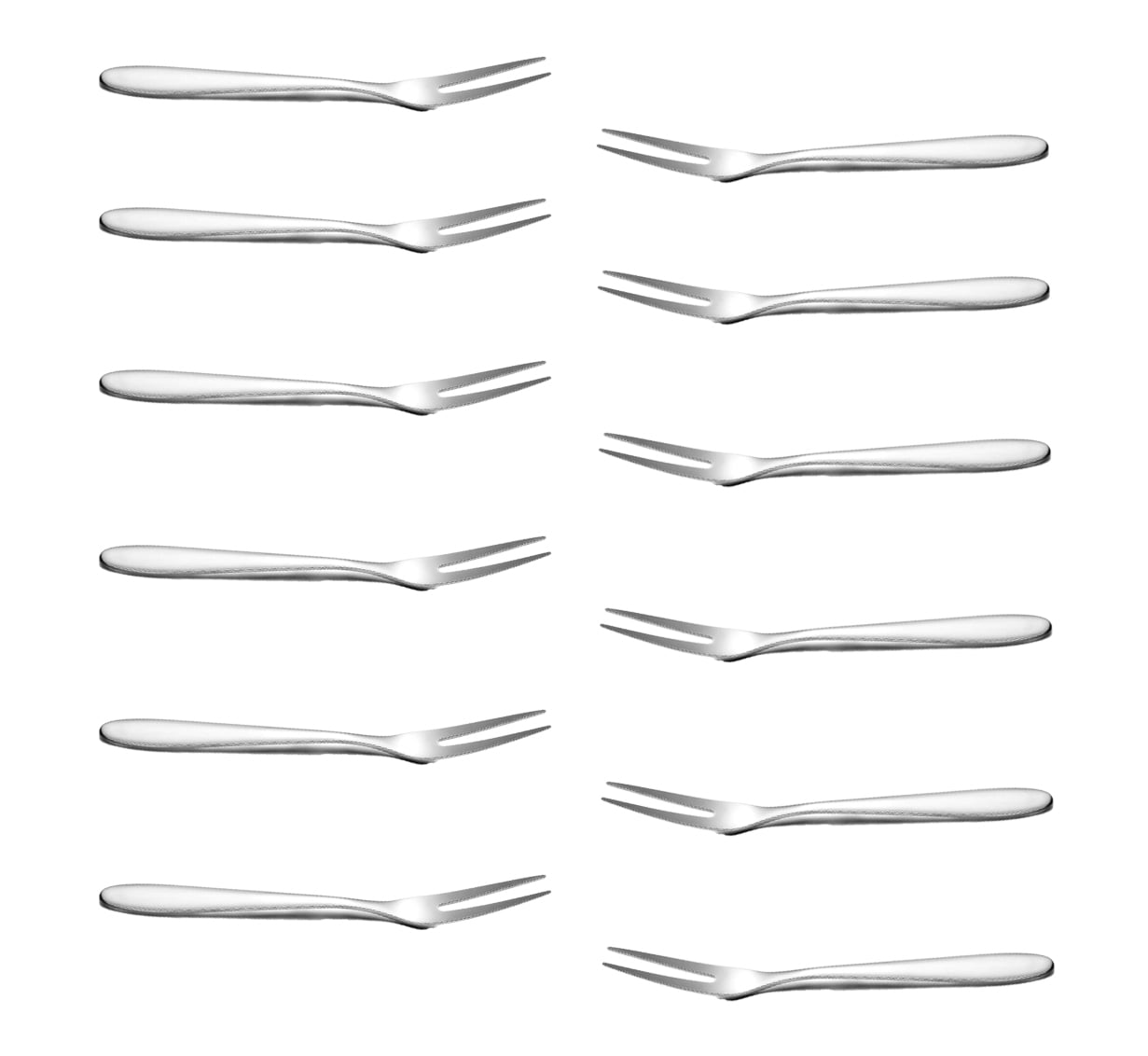 EASTIN 12piece Appetizer Dessert Forks, Stainless Steel Mini Salad