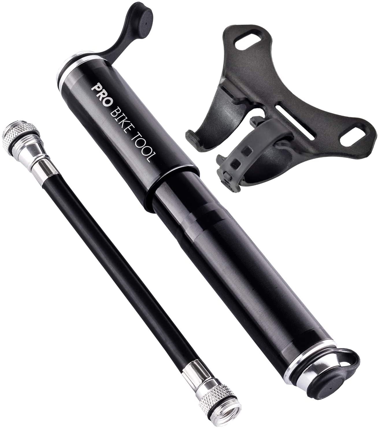 PRO BIKE Mini Bike Pump Classic or Premium Edition - Fits Presta and Schrader valves - High Pressure PSI - Bicycle Tire Pump for Road and Mountain Bikes - Walmart.com