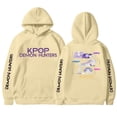 thumbnail image 1 of Moonsky Sudadera con capucha de moda para mujer de la cantante pop Dem/0n HUNTR/X con jersey corto, suave y cómoda, top de manga larga para uso informal en primavera, otoño e invierno. (Beige M), 1 of 4