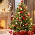 thumbnail image 5 of Lolsea 82pcs Christmas Balls Ornaments Set, Shatterproof Plastic Decor for Xmas Tree with Hanging Strings, Gold & Red, 5 of 9