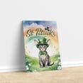 thumbnail image 3 of Happy St. Patrick’s Day Devon Rex with Green Hat Shamrocks Rainbow Vertical Matte Canvas Poster Cat Lover Kitten Owner Gifts Wall Art Home Decor - 03007, 3 of 5