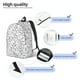 thumbnail image 3 of Easygdp Black White Music Mochila de Lona Resistente para Laptop, Compatible con Laptops de 15 a 17 pulgadas, Ideal para Escuela, Trabajo y Viajes-Medium, 3 of 5