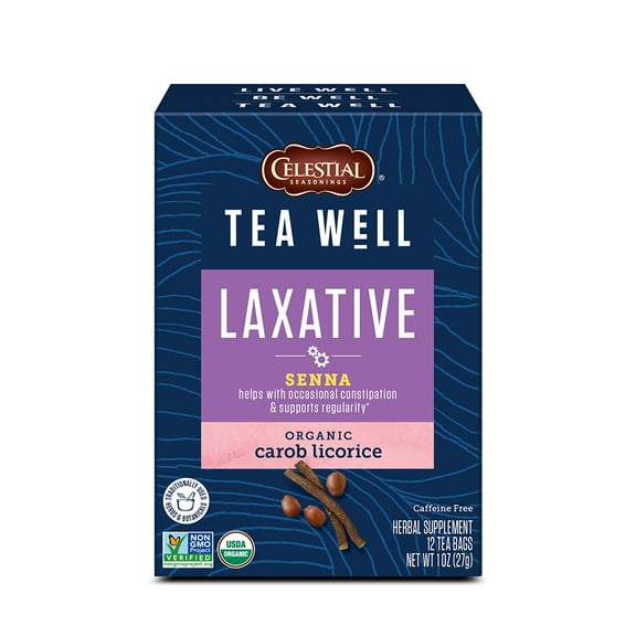 Celestial Seasonings TeaWell Organic Laxative Wellness Herbal Tea Bags (12 Count)