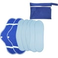thumbnail image 2 of Servilletas sanitarias reutilizables de tela Almohadillas menstruales para flujo / noche, vienen con bolsa de almacenamiento con cremalle shamjiam Almohadillas sanitarias reutilizables, 2 of 9