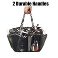 thumbnail image 6 of WEHUSE Portable Shower Caddy for College Dorm, Large Black Mesh Shower Bag with Hook, 7 Pocket Bathroom Tote, 6 of 8