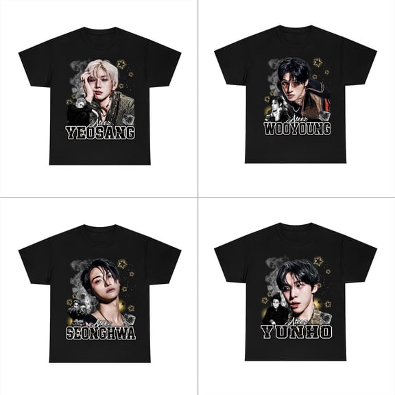 Ateez Golden Hour Part 5 Graphics T-Shirt, 14TH Mini Album Tee