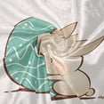 thumbnail image 4 of SKYSONIC Velvet Plush Throw Thermal Blanket - 4x5FT - Easter Bunny Egg Printed for Couch Bed Sofa Car, 4 of 5