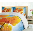 thumbnail image 5 of Ambesonne Wildflower Duvet Cover Sets, Petals Tilt Shot and Sky, 2-Queen, Burnt Orange Azure Blue, 5 of 7