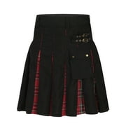 Fanxing Mens Kilts Shorts Scottish Utility Pleated Plaid Skirts Vintage Gothic Scottish Costume Golf Skorts S,M,L,XL,XXL,XXXL,XXXXL,XXXXXL