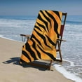 thumbnail image 4 of PHYHOO Tiger Skin Print Microfiber Beach Towel, Animal Pattern Large Oversized Beach Towel Lightweight Quick Dry Soft Absorbent Bath Towel, Sand Free Towel for Swimming Travel Sports 30x60in, 4 of 8