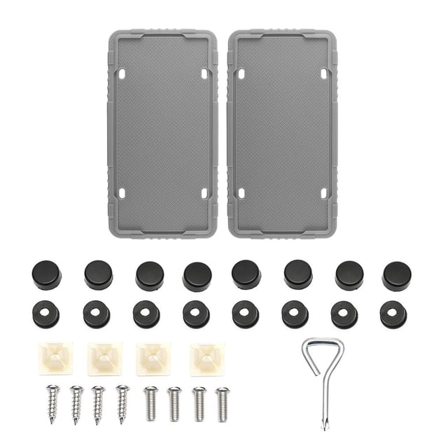 Marco De Silicona Para Matrícula Con Kit De Accesorios De Tornillo Soporte Para Matrícula Con Orificios De Drenaje Para Modelos De Coches Norteamericanos 2 Uds. matsuzay VI009581-02