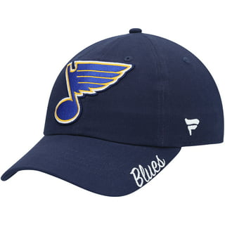 Men's Fanatics Branded Royal/Gold St. Louis Blues Authentic Pro Rink Cuffed  Knit Hat with Pom