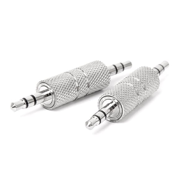 2pcs 3.5mm Stereo Male to Headphone Audio Adapter Jack Coupler Connector