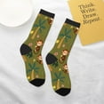 thumbnail image 4 of Kids Girls Boys Socks - Monkeys Swinging from Palms Comfort Breathable Crew Socks for Boys Girls Kids, Soft Athletic Running Socks for Boys Socks 6-10 Years Old, 4 of 6