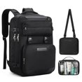 thumbnail image 1 of Mochila de viaje Maelstrom 35 L para mujeres y hombres con portátil de 17 pulgadas, color negro, 1 of 8
