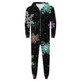 thumbnail image 7 of Oksale Family Christmas Hoodie Onesie Sleepwear Matching Sets Snowflake Cute Printing Jumpsuit Pajamas Super Soft Zipper loungewear for Couple Gift for Dad Black S, 7 of 7